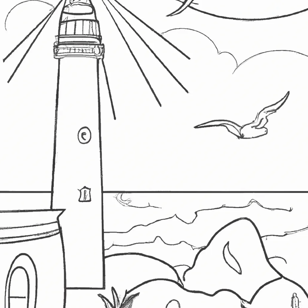 encanto farois beira mar desenhos imprimir pintar 2