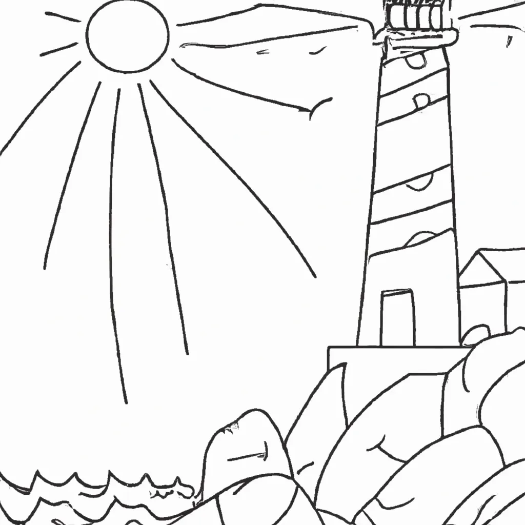 encanto farois beira mar desenhos imprimir pintar 3