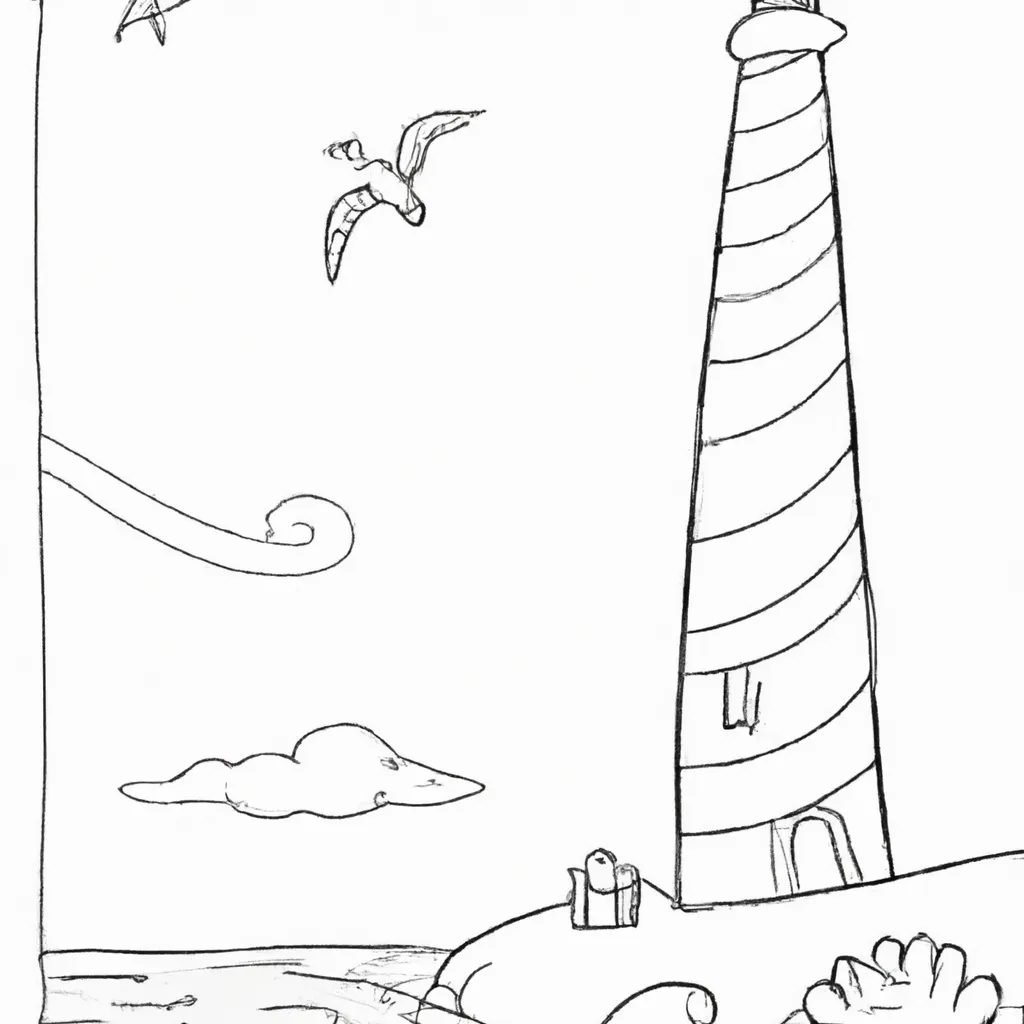 encanto farois beira mar desenhos imprimir pintar 7