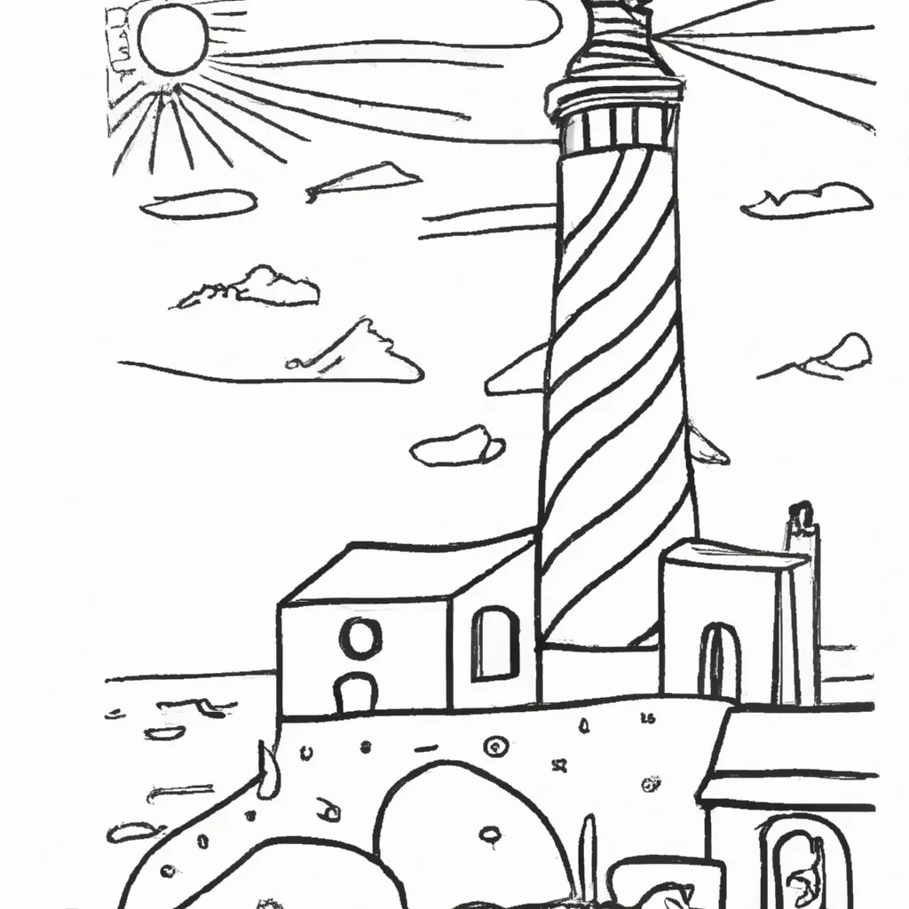 encanto farois beira mar desenhos imprimir pintar 8