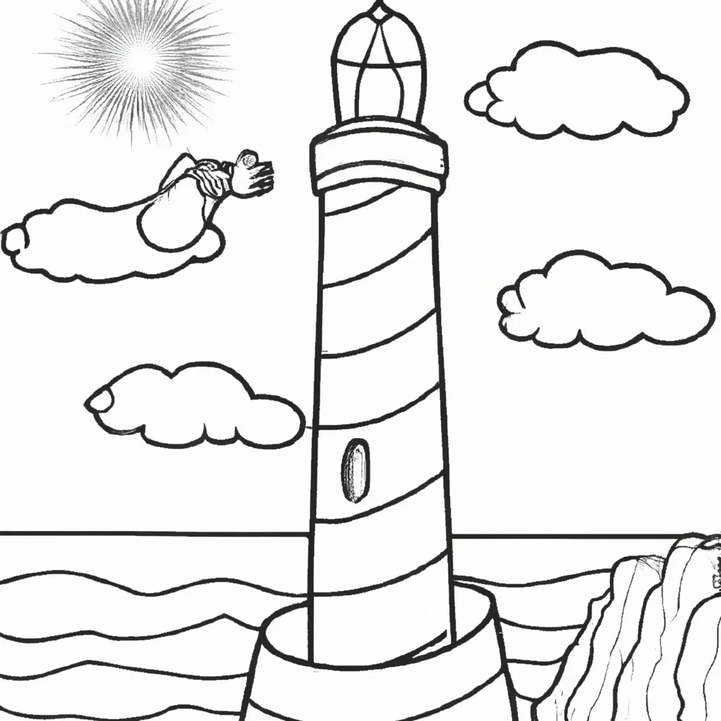 encanto farois beira mar desenhos imprimir pintar 9