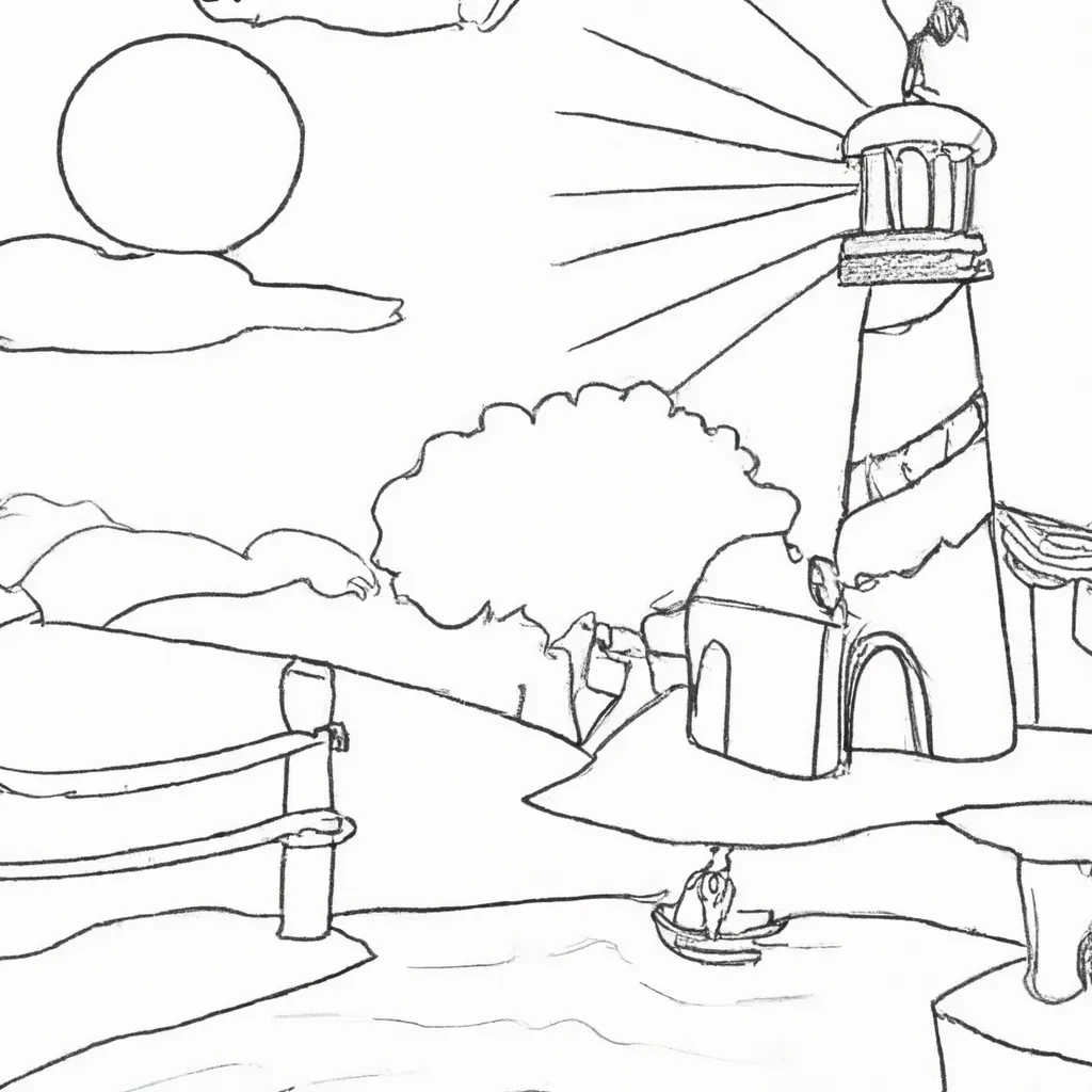 encanto farois beira mar desenhos imprimir pintar 10