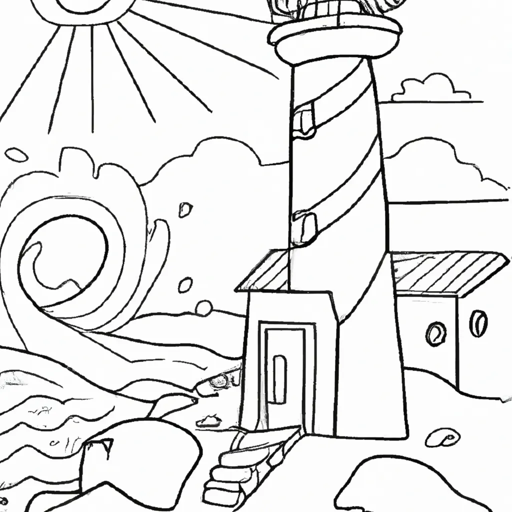 encanto farois beira mar desenhos imprimir pintar 11