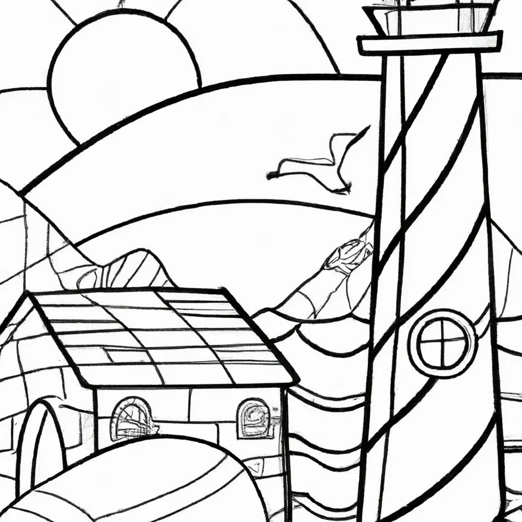 encanto farois beira mar desenhos imprimir pintar 12