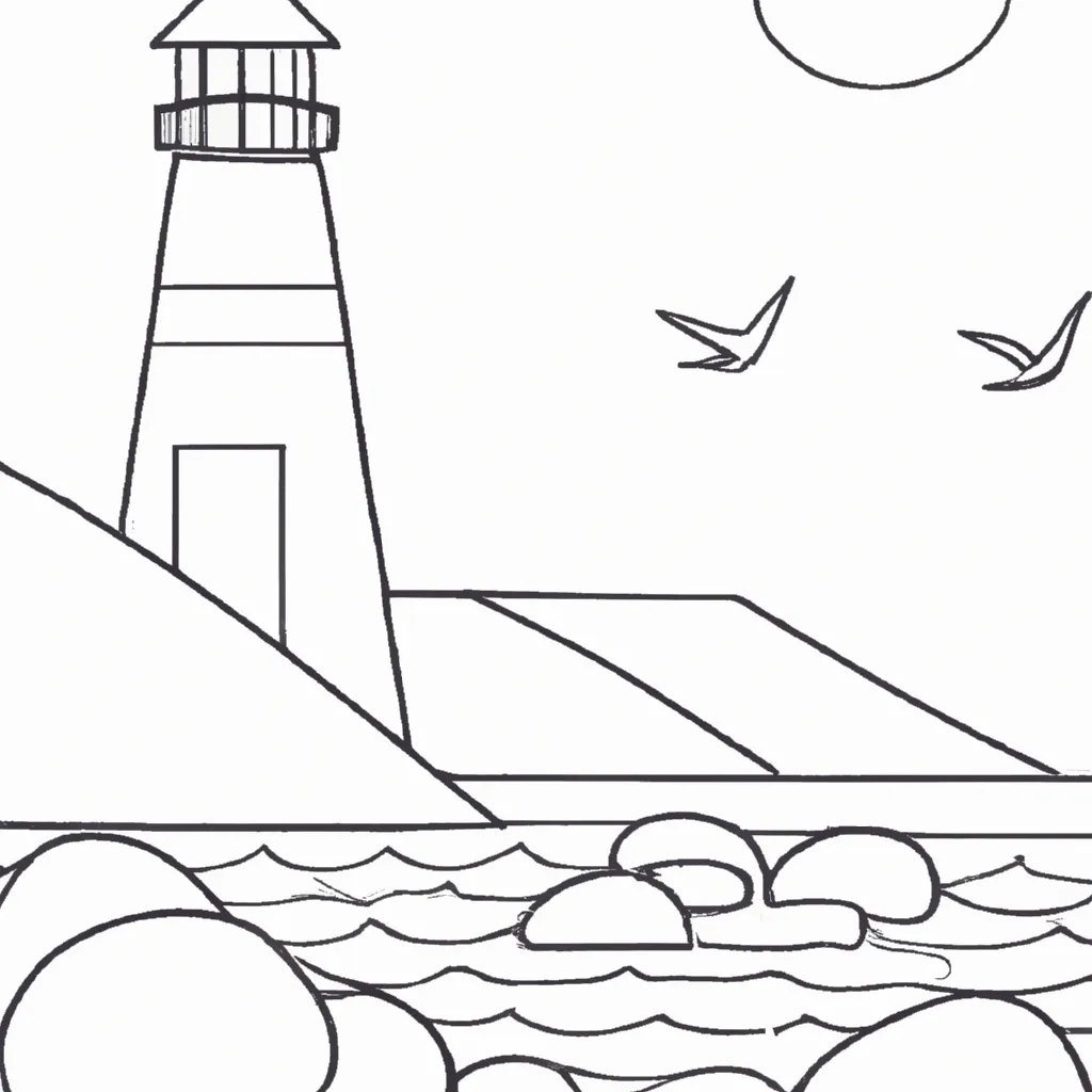 encanto farois beira mar desenhos imprimir pintar 13