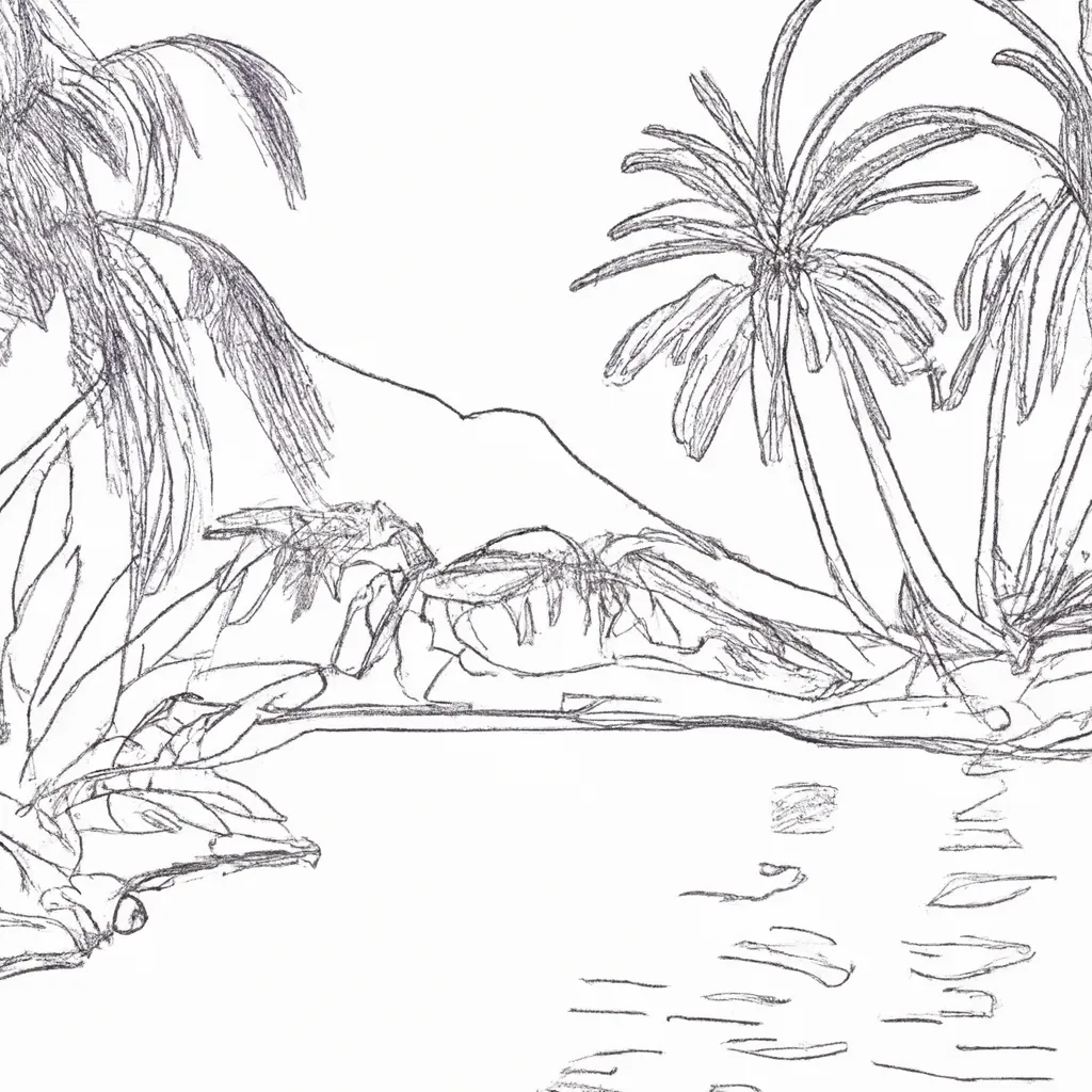 beleza ilhas paradisiacas desenhos imprimir pintar 5