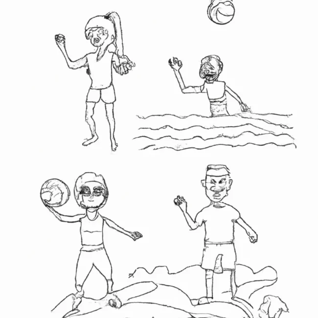 desenhos esportes praia imprimir pintar 12