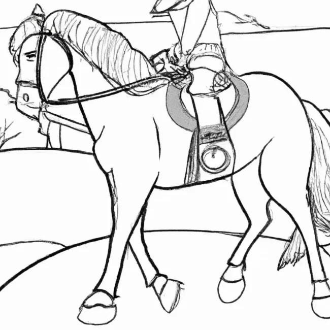 desenhos passeios cavalo imprimir pintar 2