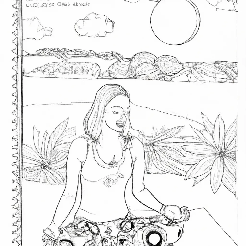 desenhos yoga ar livre imprimir pintar