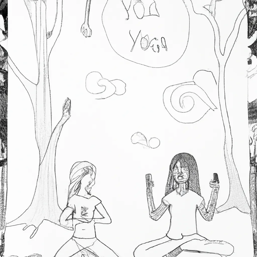 desenhos yoga ar livre imprimir pintar 6