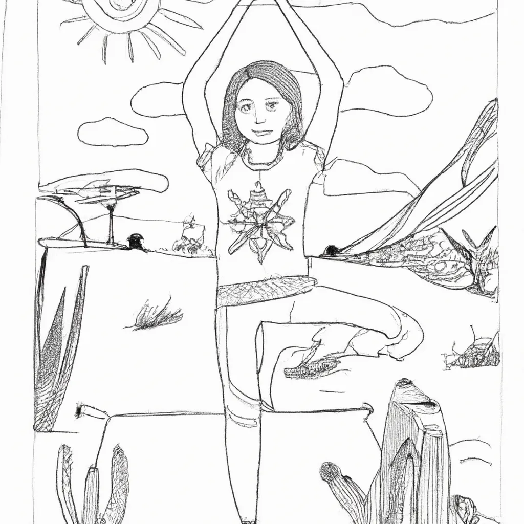 desenhos yoga ar livre imprimir pintar 8