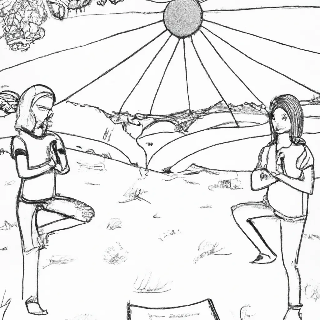 desenhos yoga ar livre imprimir pintar 9