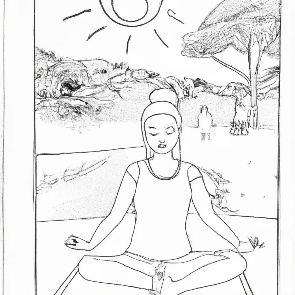 desenhos yoga ar livre imprimir pintar 11