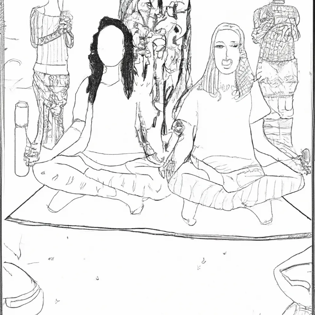 desenhos yoga ar livre imprimir pintar 12