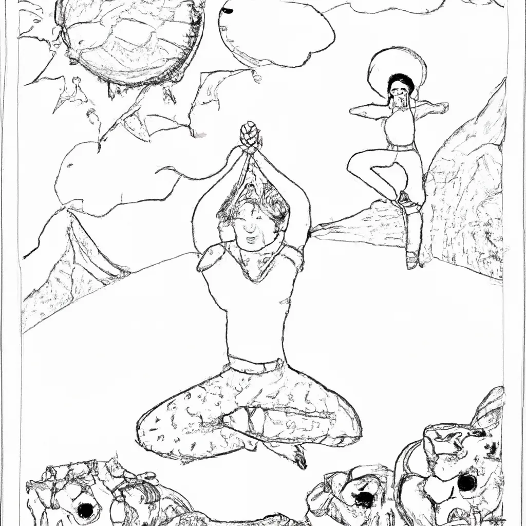 desenhos yoga ar livre imprimir pintar 14