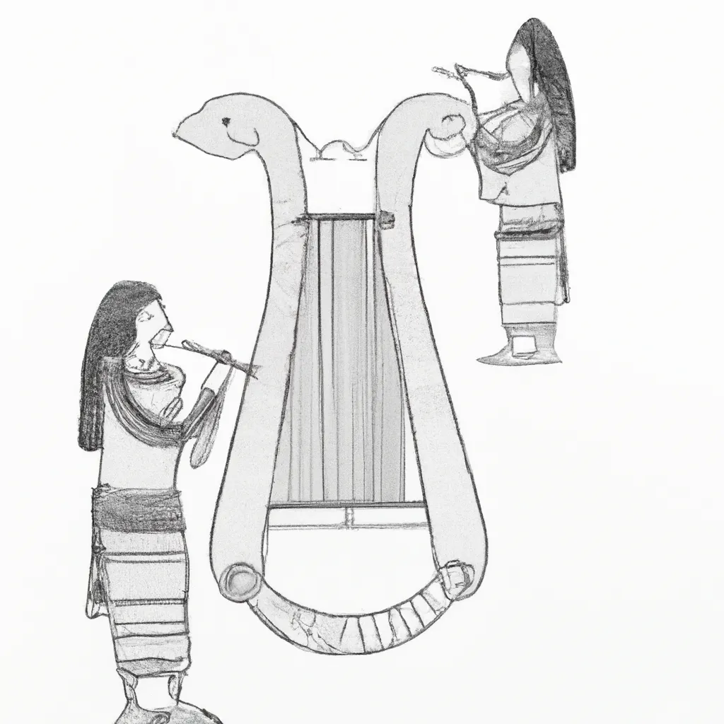 desenhos harpas egipcias imprimir pintar 6