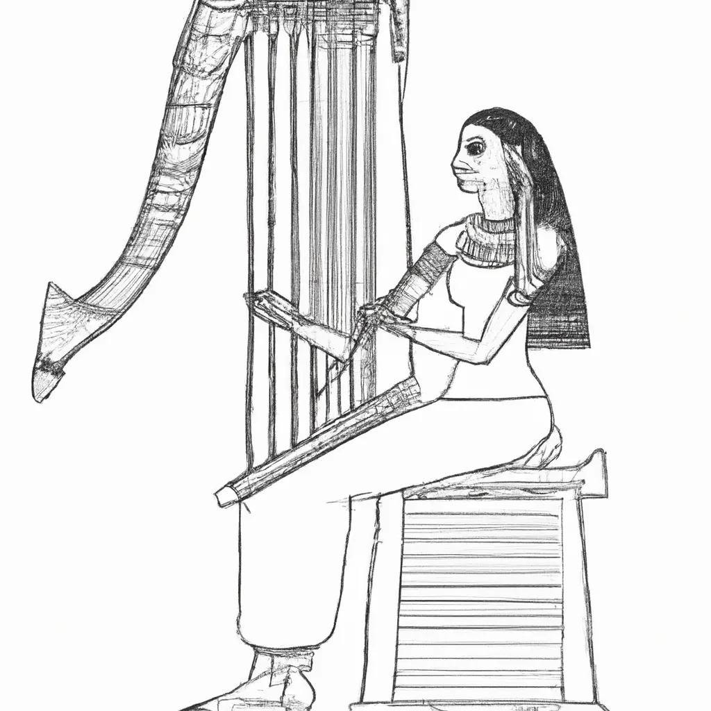 desenhos harpas egipcias imprimir pintar 12