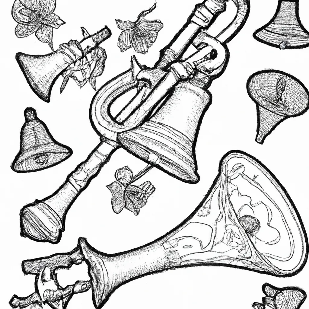 desenhos trompetes renascenca imprimir pintar 8