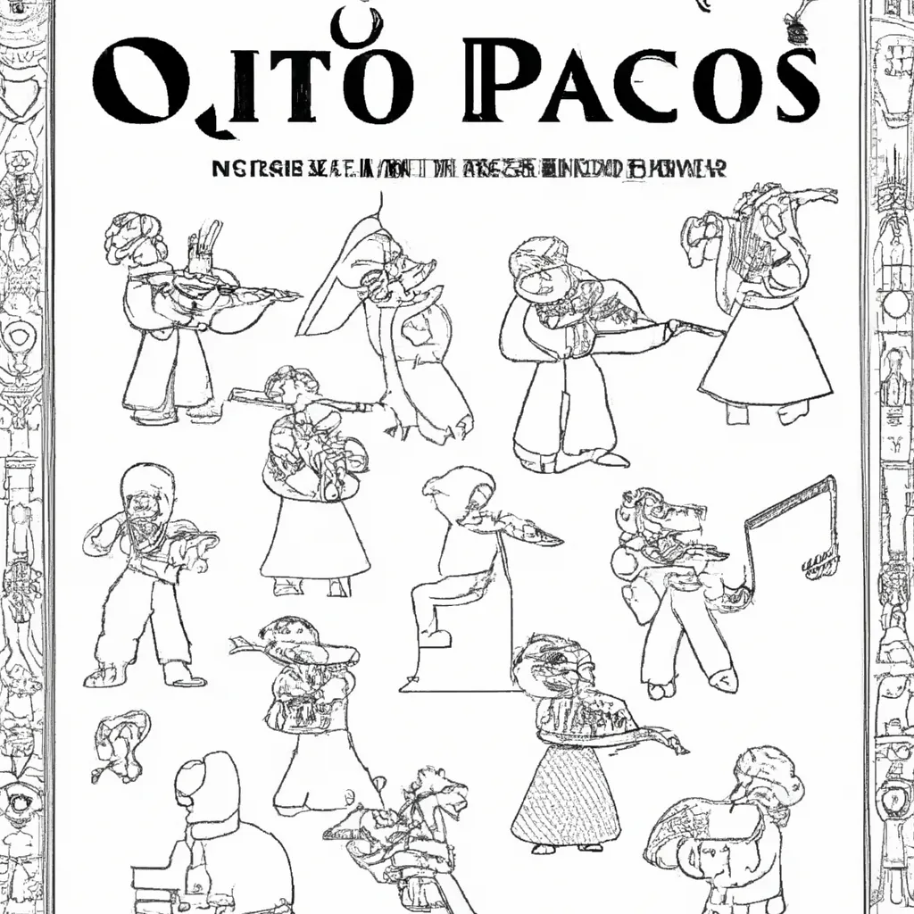 orquestra papel desenhos fagotes barrocos imprimir pintar 6