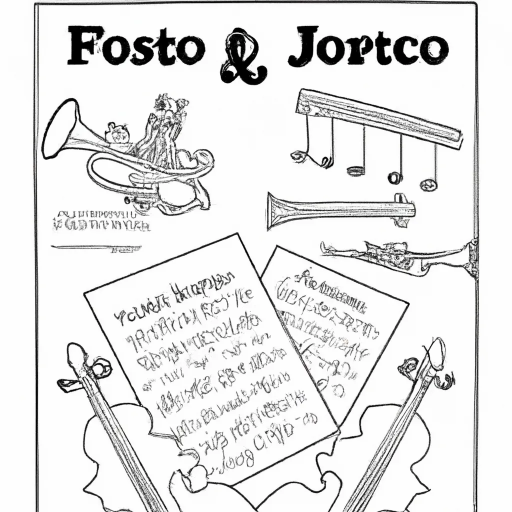 orquestra papel desenhos fagotes barrocos imprimir pintar 9