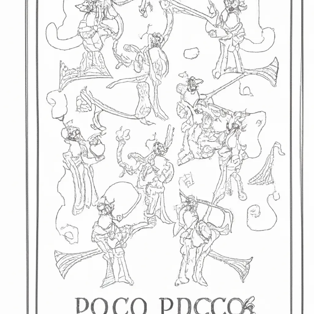 orquestra papel desenhos fagotes barrocos imprimir pintar 10
