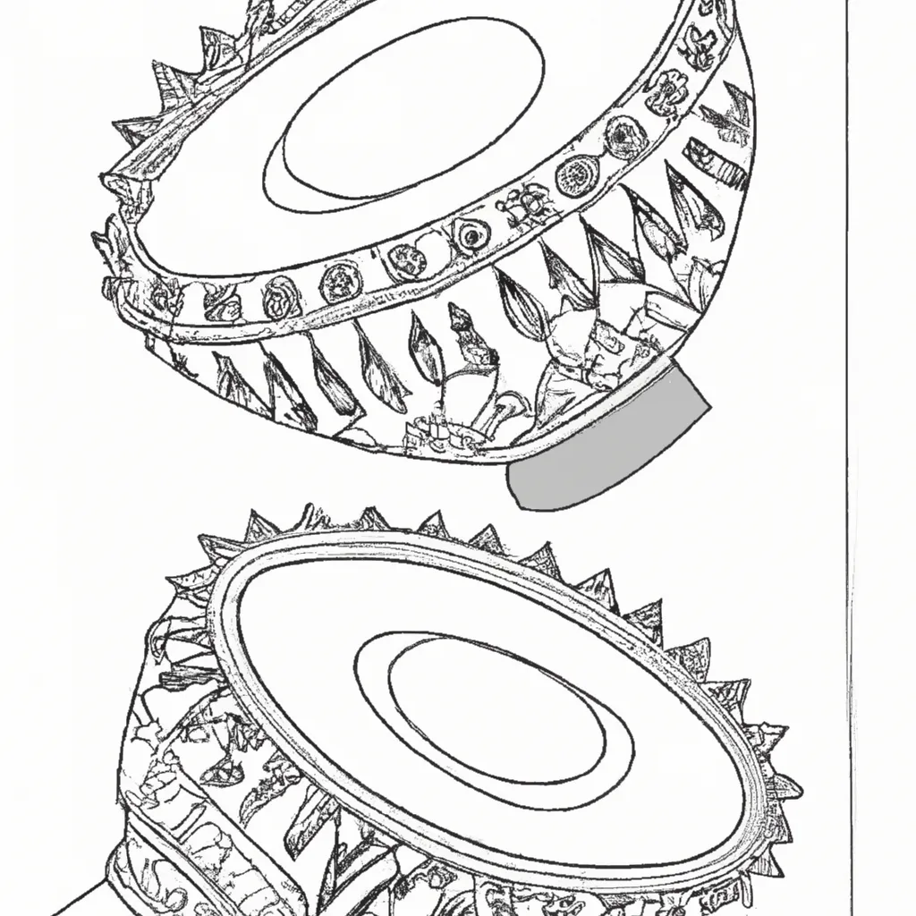 desenhos pandeiros mouriscos imprimir pintar vibrando historia 4