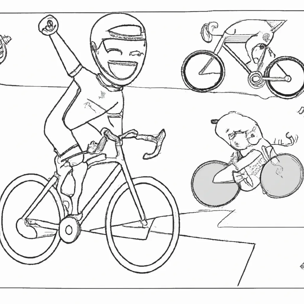 emocao rodas desenhos ciclismo olimpico imprimir pintar 11