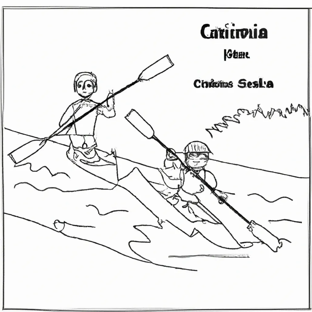 aventura olimpica desenhos canoagem slalom imprimir pintar