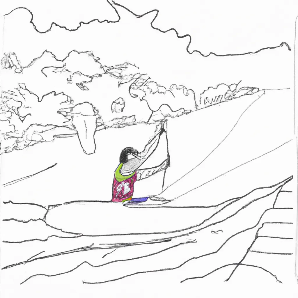aventura olimpica desenhos canoagem slalom imprimir pintar 4