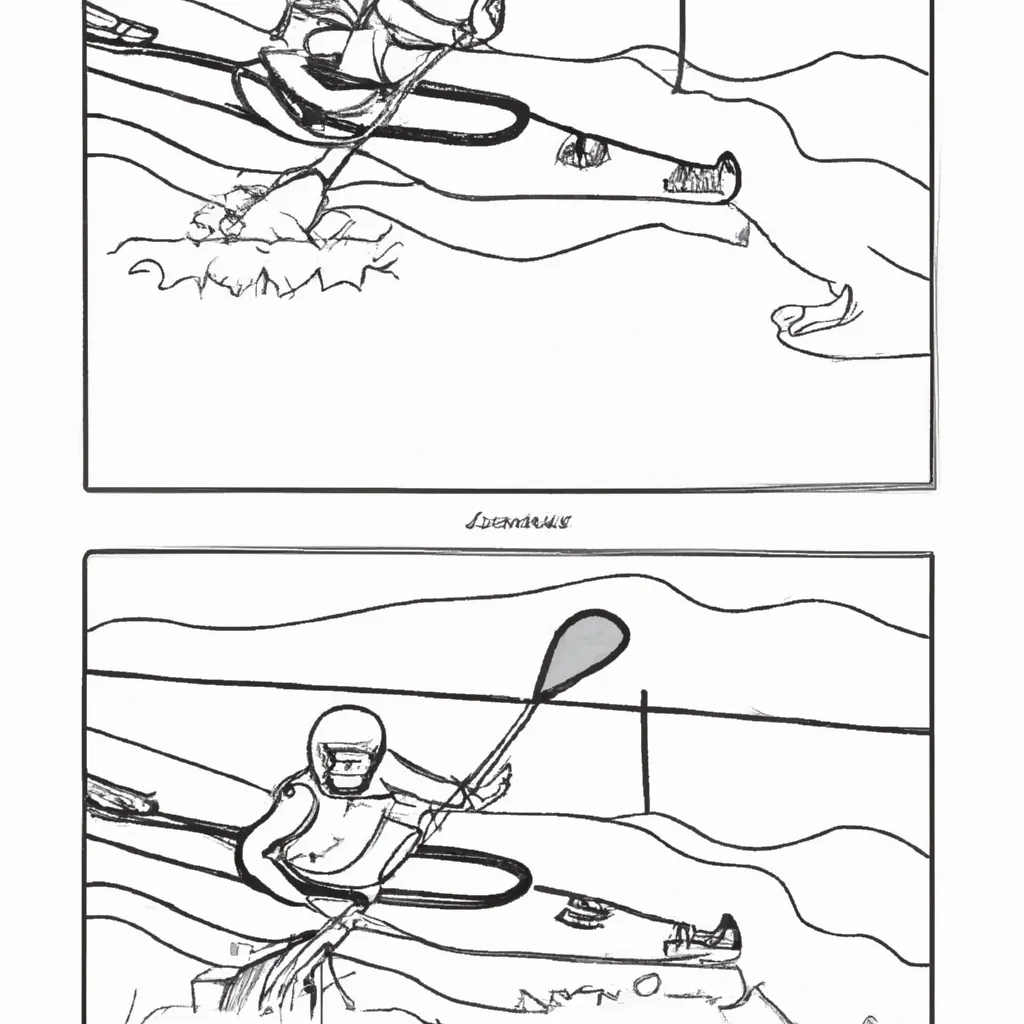 aventura olimpica desenhos canoagem slalom imprimir pintar 5