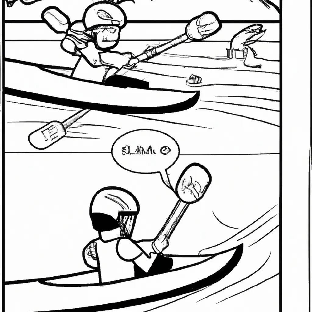 aventura olimpica desenhos canoagem slalom imprimir pintar 9