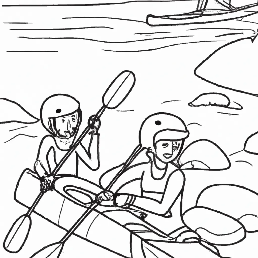 aventura olimpica desenhos canoagem slalom imprimir pintar 10