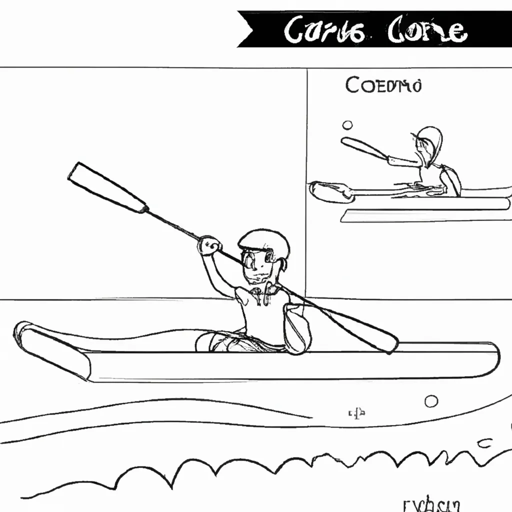 aventura olimpica desenhos canoagem slalom imprimir pintar 12