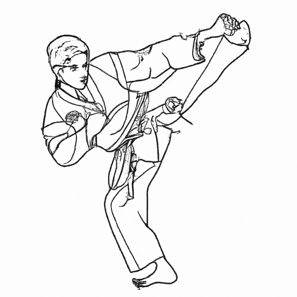 arte movimento desenhos taekwondo olimpico imprimir pintar