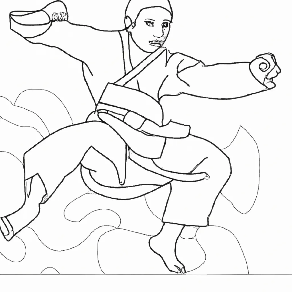 arte movimento desenhos taekwondo olimpico imprimir pintar 4