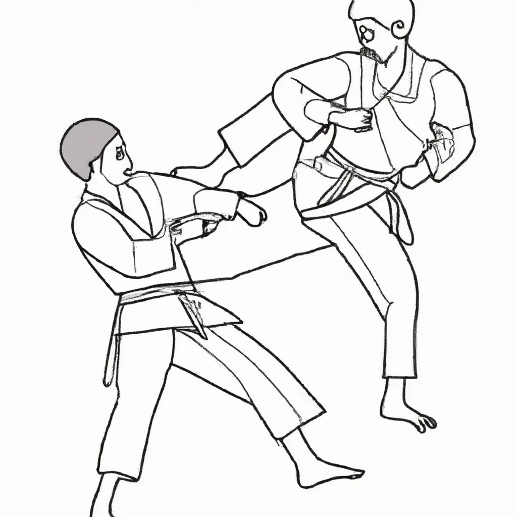 arte movimento desenhos taekwondo olimpico imprimir pintar 7