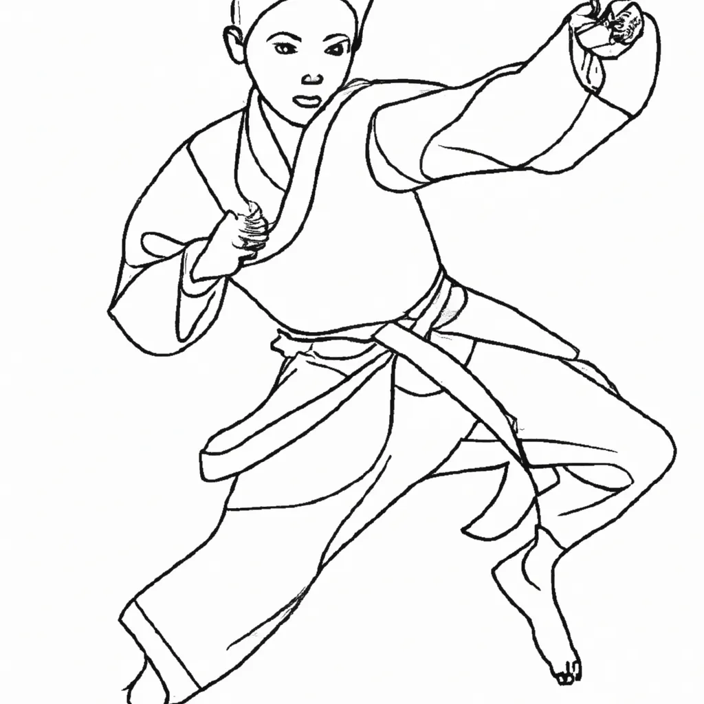 arte movimento desenhos taekwondo olimpico imprimir pintar 10