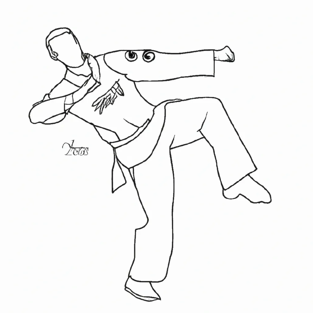 arte movimento desenhos taekwondo olimpico imprimir pintar 12