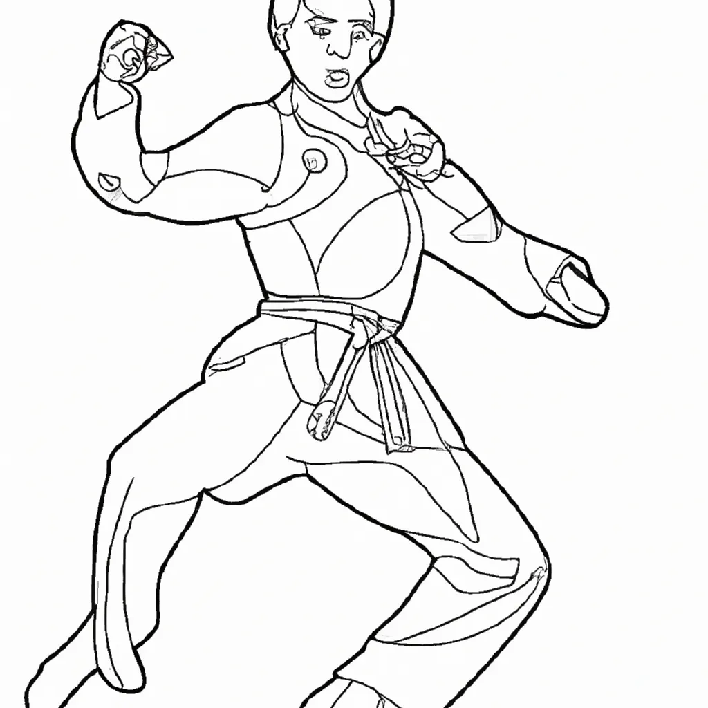 arte movimento desenhos taekwondo olimpico imprimir pintar 13