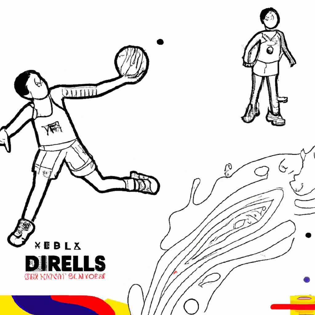 drible cores desenhos basquete olimpico imprimir pintar 5