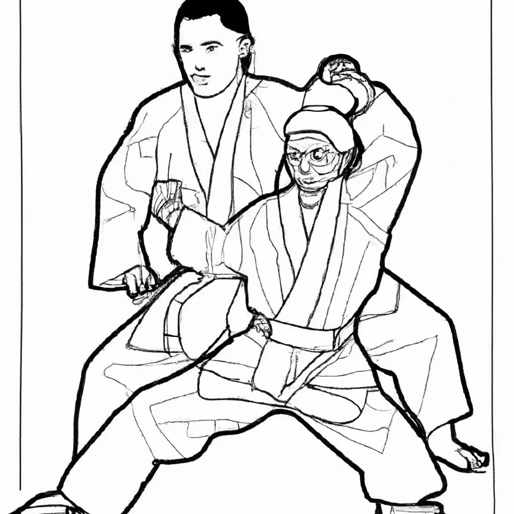 desenhos judo olimpico imprimir pintar 8