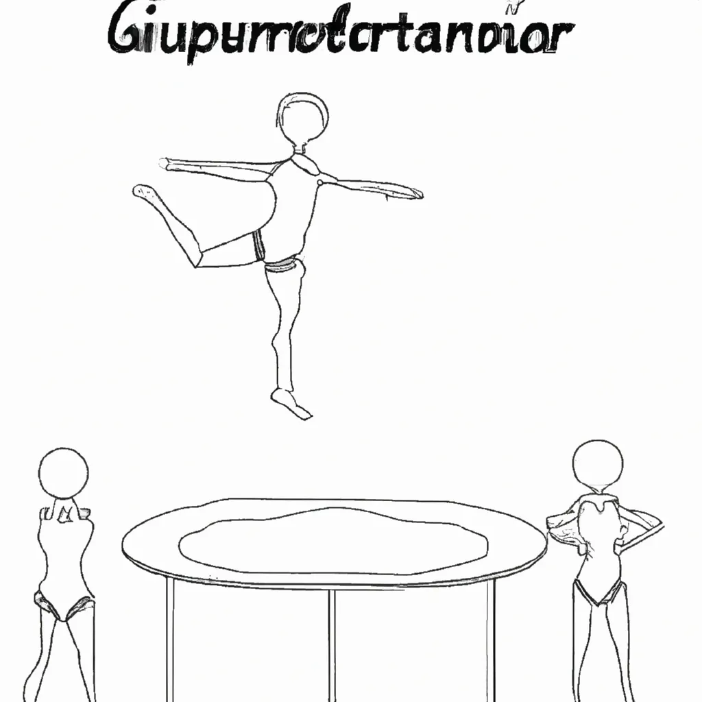 arte equilibrio desenhos ginastica trampolim imprimir pintar 1