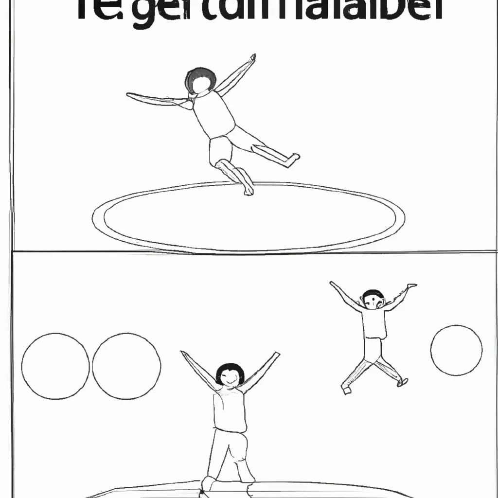 arte equilibrio desenhos ginastica trampolim imprimir pintar 3