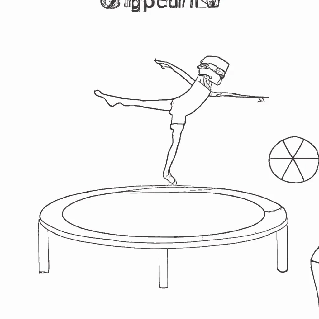 arte equilibrio desenhos ginastica trampolim imprimir pintar 14
