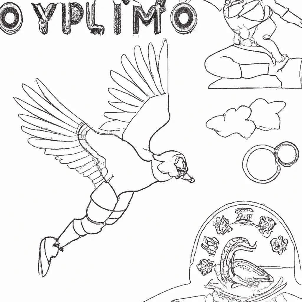 voo olimpico desenhos salto ornamental imprimir
