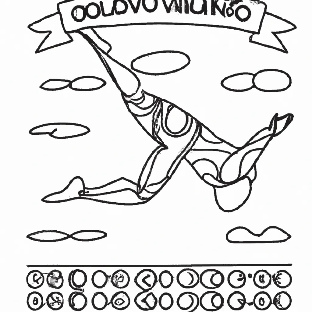 voo olimpico desenhos salto ornamental imprimir 1