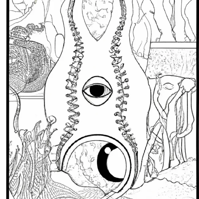 segredo profundezas desenhos vida marinha alienigena