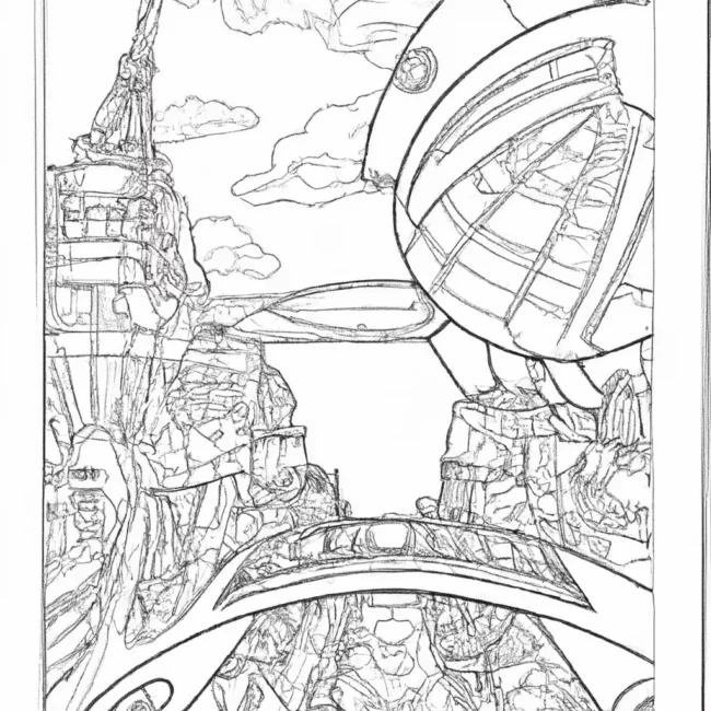 desenhos cidades futuristas imprimir colorir pinceladas amanha 5