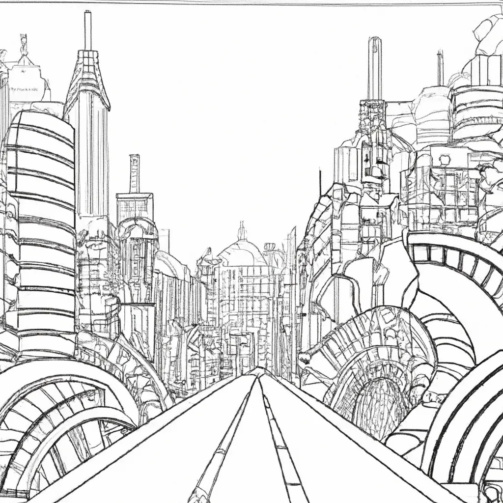 desenhos cidades futuristas imprimir colorir pinceladas amanha 8 desenhos cidades futuristas imprimir colorir pinceladas amanha 8