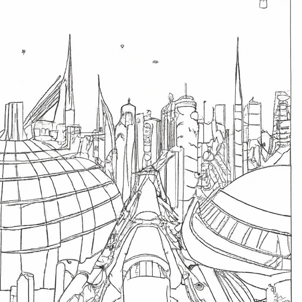 desenhos cidades futuristas imprimir colorir pinceladas amanha 10 desenhos cidades futuristas imprimir colorir pinceladas amanha 10